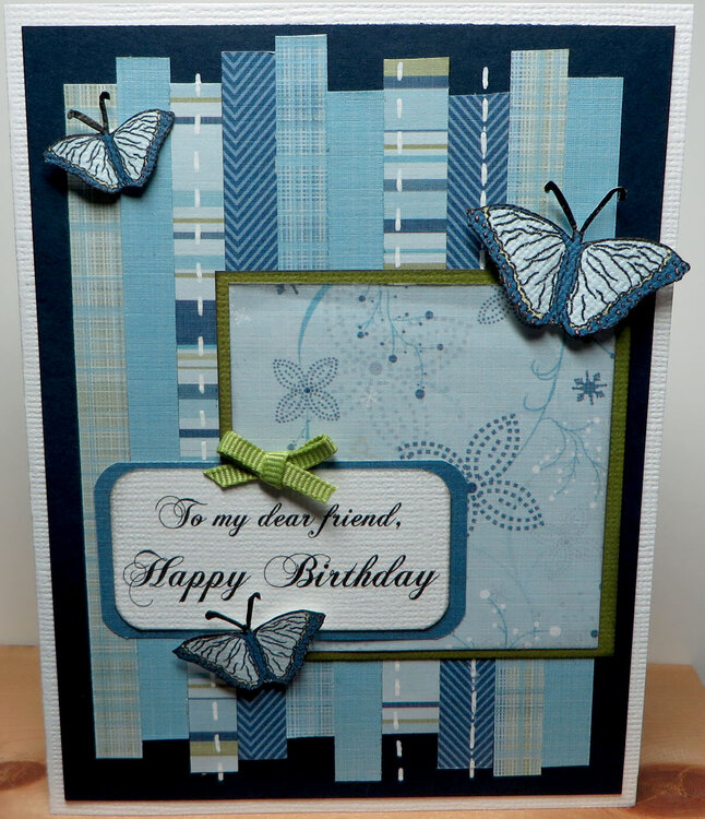 Blue Birthday Card