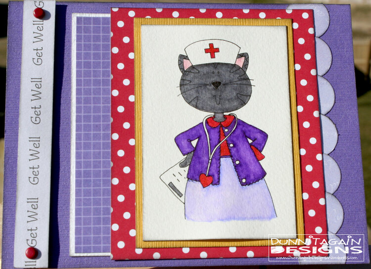 Get Well - nurse cat card