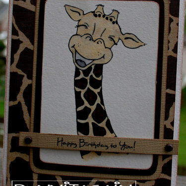 Giraffe - Happy Birthday (Designed2Delight)