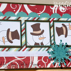 Snowman - red & brown