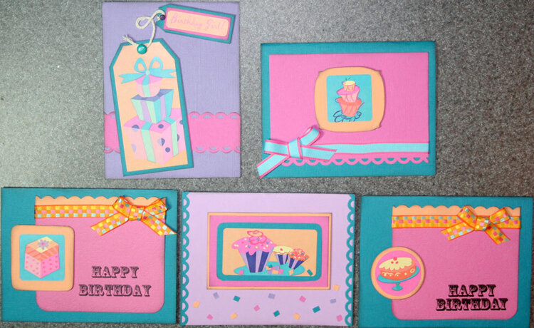 Birthday cards (Barbie stickers)