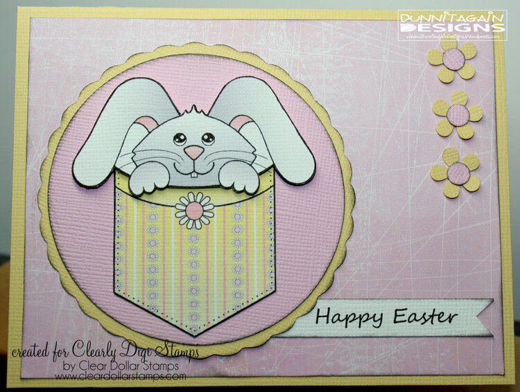 Bunny in a Pocket Easter Card