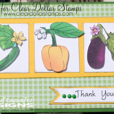 Vegetable Thank You Card