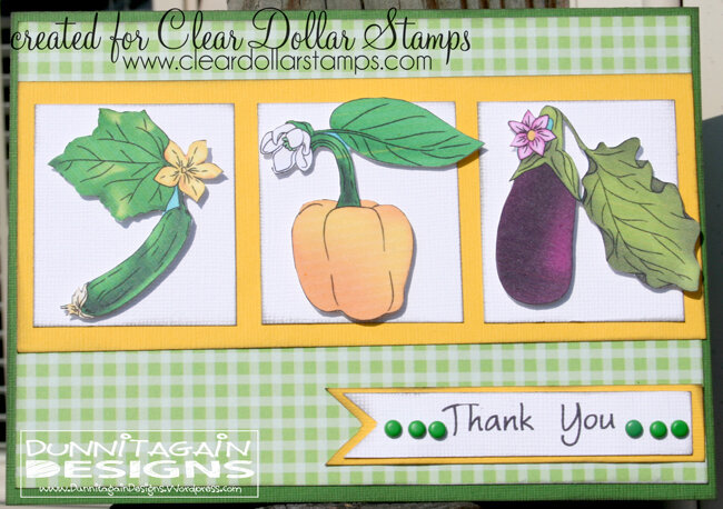 Vegetable Thank You Card