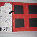 asian themed guest book with open flap