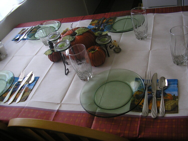 Thanksgiving Table last year in my teeny tiny apartment