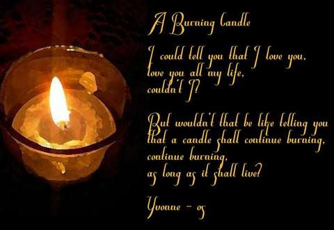A Burning Candle by Yvonne