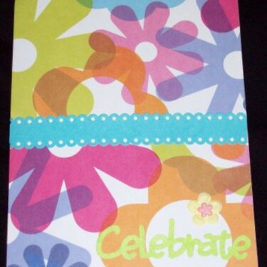 Celebrate flowers &amp; frills card