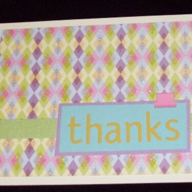 Thanks [glitter pastel argyle]