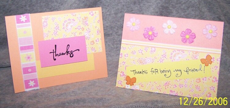 Girly Thank You cards