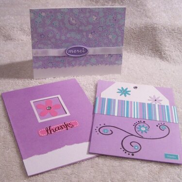 Purple Thank You cards