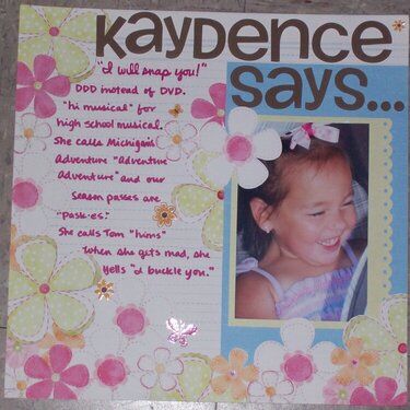 Kaydence Says... LEFT