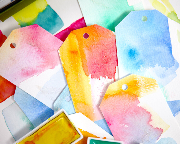 Lesson 1 - How to Create Your Own Artistic Watercolor Gift Tags