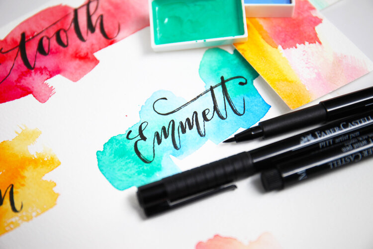 Lesson 2 - How to Create Watercolor Wall Art with Calligraphy