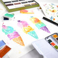 Lesson 6 - How to Use Compostion and Tone to Watercolor Ice Cream Cone Art