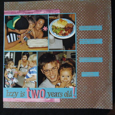 izzy is two years old! (page two)