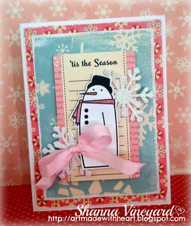 Tis the Season Snowman card