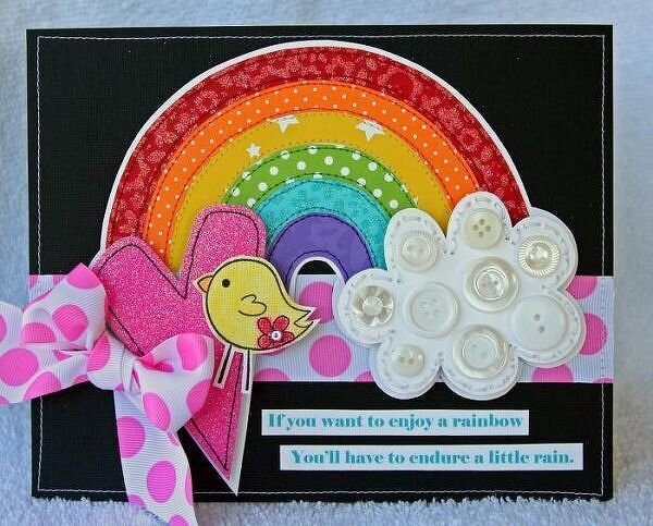 Rainbow quote card