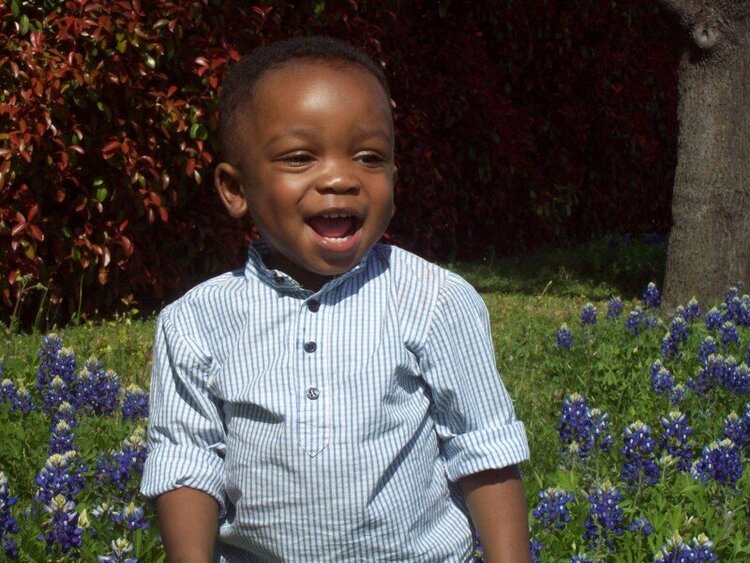 Grandson Martin in Bluebonnets