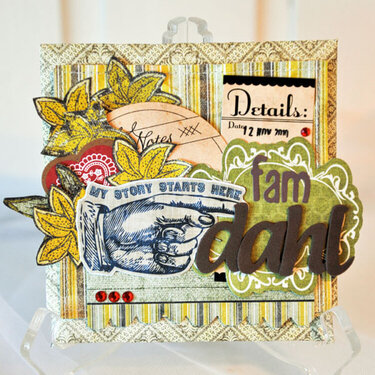 Decorated envelope - Pink Paislee &amp; Elle&#039;s Studio