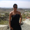 posing on a mountain at the Hilton in AZ