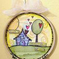 Collect Moments... not things Altered Embroidery hoop