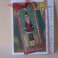 Santa tag holiday card