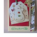 Snowman tag holiday card