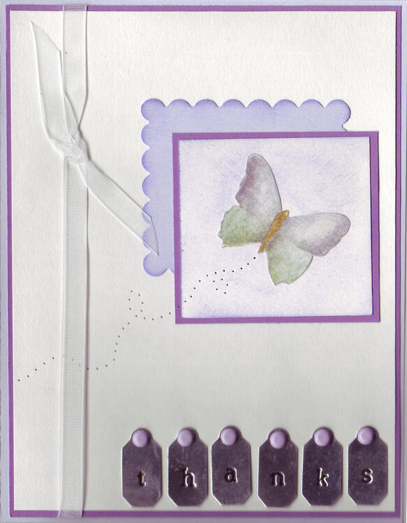 Butterfly Thank you card