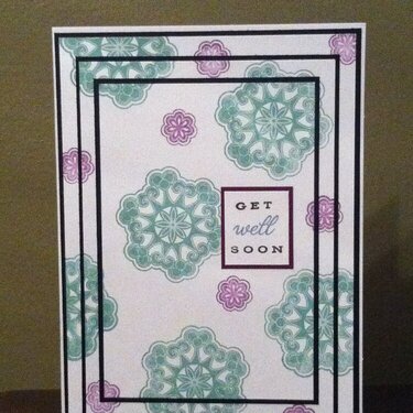 Get Well Soon card- Triple time stamping