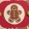 Gingerbread man close up - Xmas card