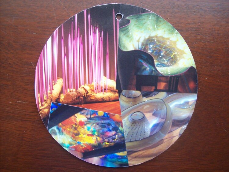 Chihuly Altered CD Ornamnet