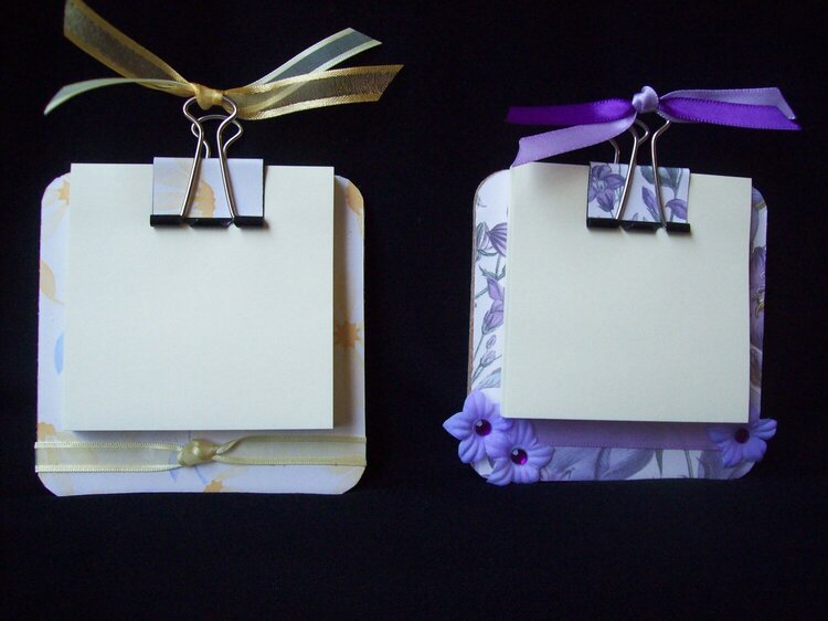 Yellow and Purple Post It Note Holder