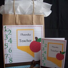 Thanks Teacher Gift Bag Set