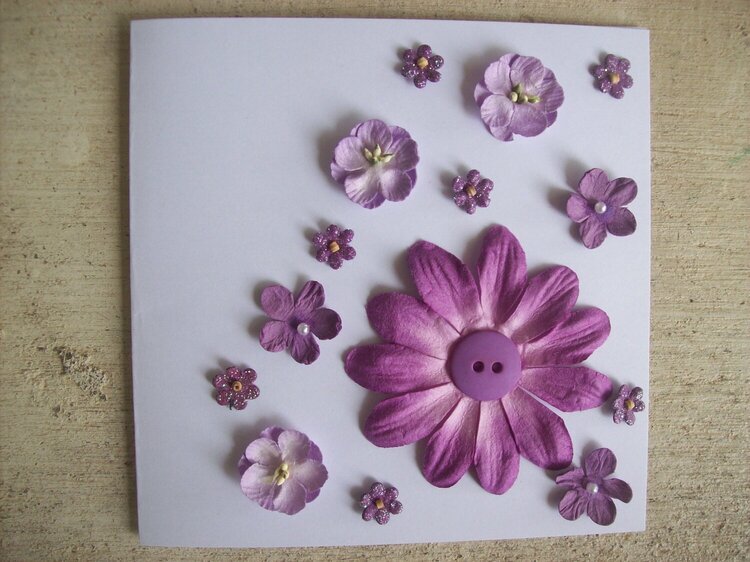 Purples Flower Card