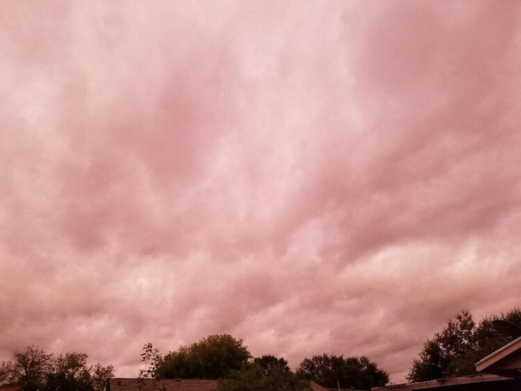 Evening sky during storm