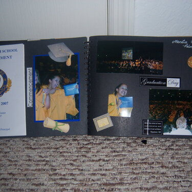 Sarah&#039;s graduation scrapbook page