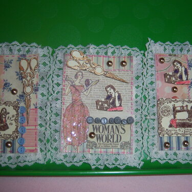 April ATC Swap by Marci - Sewing Theme