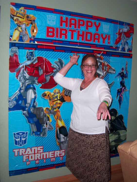 Birthday and Transformers mural