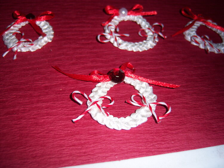 Handmade Christmas wreath for swap