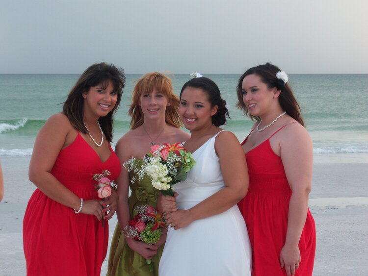 my three daughters at my youngest daugters wedding