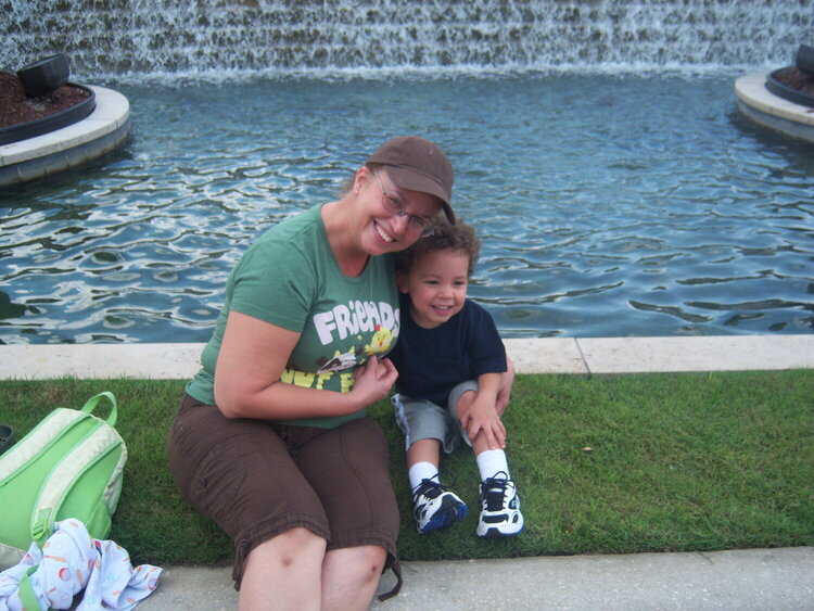 My grandson and I at Millenia Mall, Orlando, Florida
