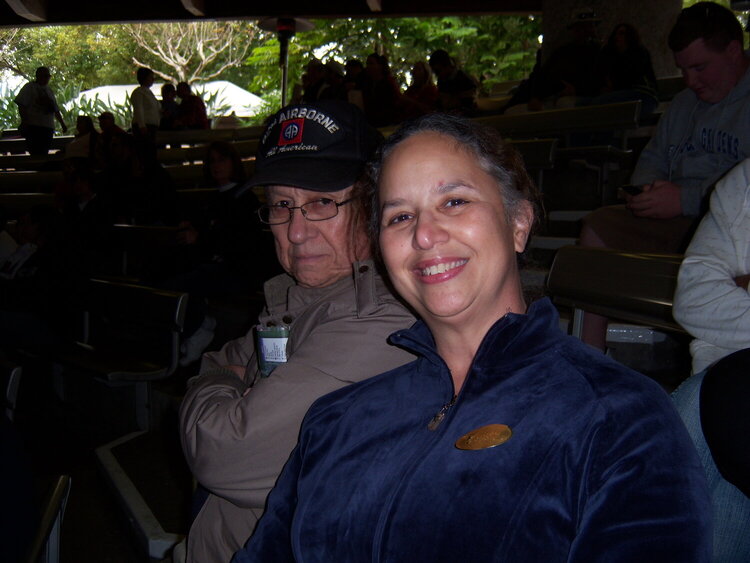 My Dad and I at Busch Gardens, Tampa FL