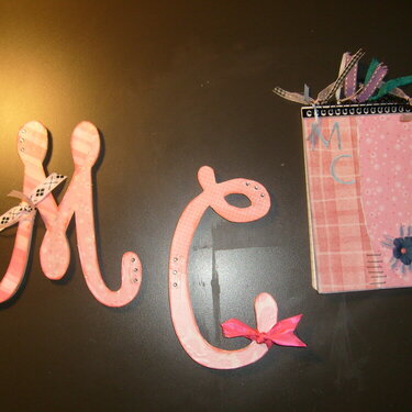 Altered notebook and letters