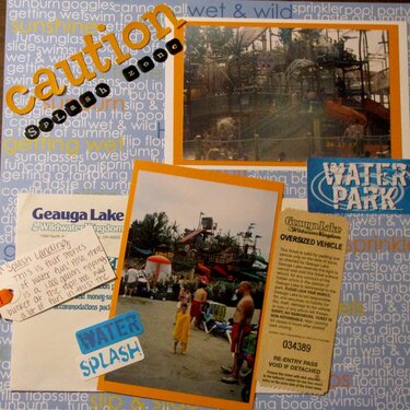 Caution Splash Zone w/front journaling