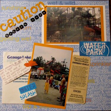 Caution Splash Zone w/back journaling