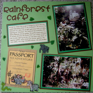 Rainforest Cafe (Left page)
