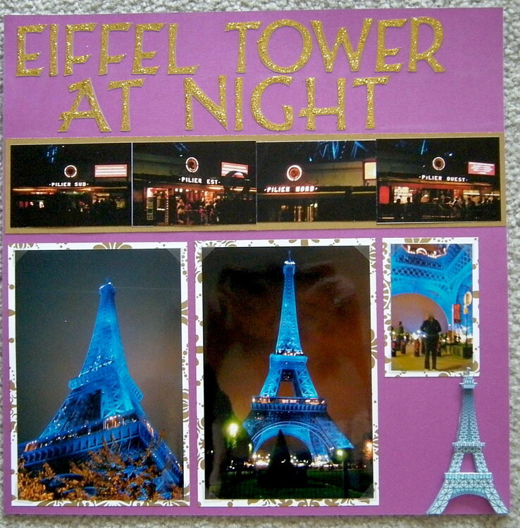 Eiffel Tower at Night- Left Side