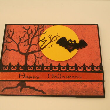 Halloween Bat card