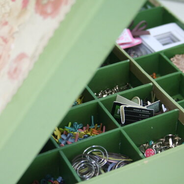 Closeup of Making Memories embellishment box